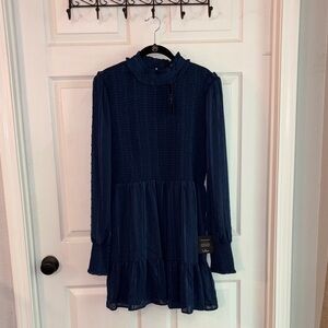 Lulu's Navy Blue Midi Dress